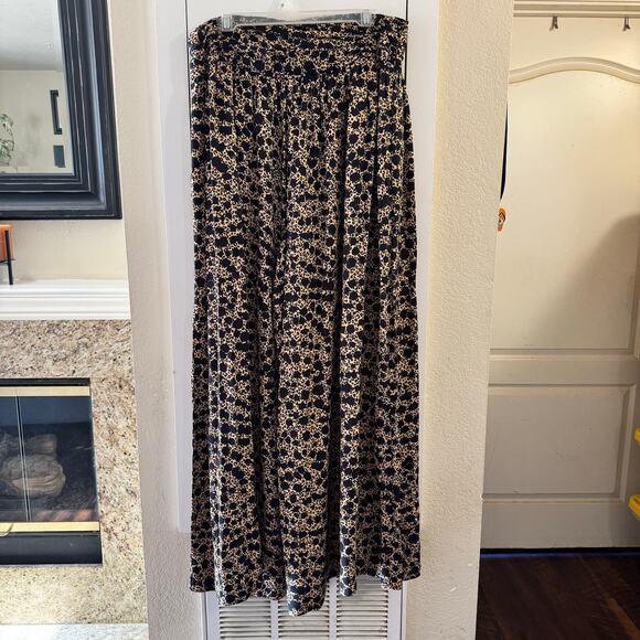 Athropologie High Rise Wide Leg Leopard Pant Pockets Size 14 - Picture 5 of 9